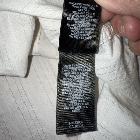 Vtg DKNY Jeans 90s Y2K Graphic Button Up Shirt XL White Lion Crest Lions Mens - Picture 11 of 11